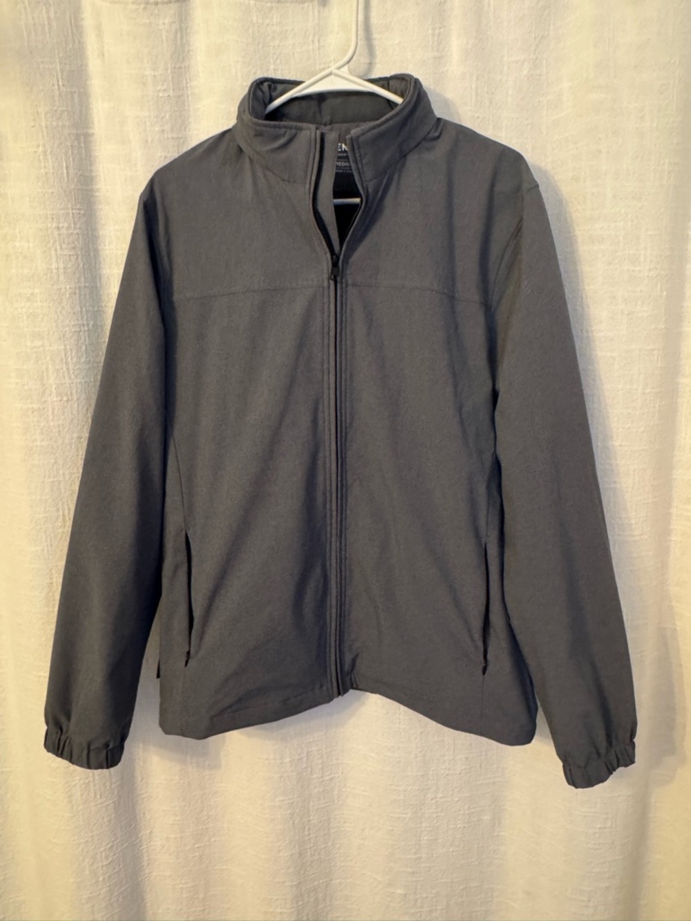 Mizzen+Main Charcoal Full-Zip Lightweight Jacket